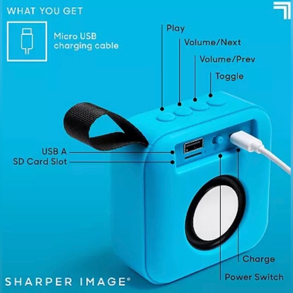 Sharper Image Louder As One 3-in. Wireless Speaker -gray - Picture 4 of 4